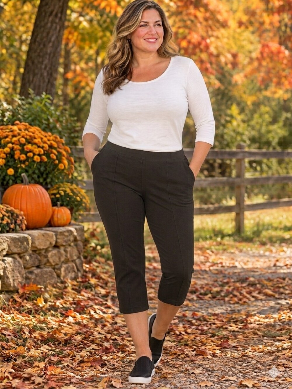 Zac & Rachel Petite Ankle Pants in Brown Size PXL